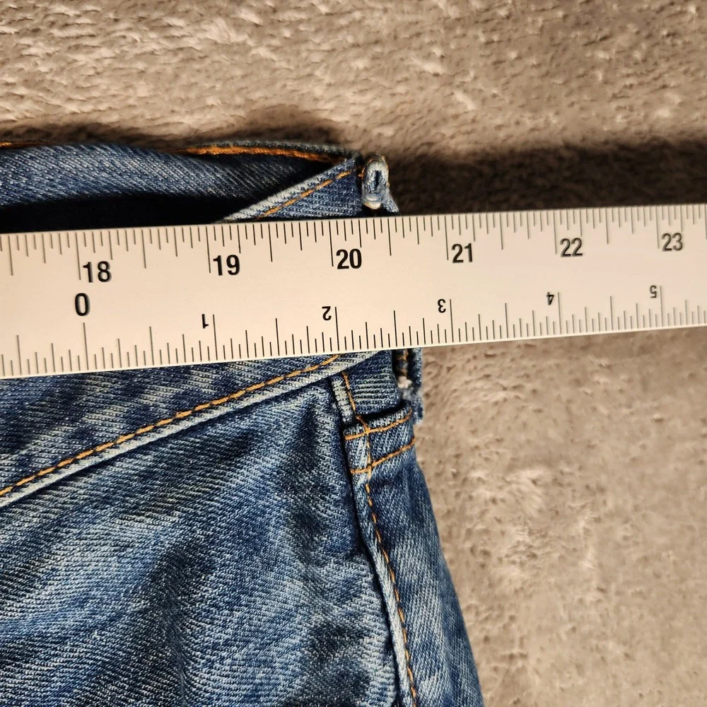 Levi's 501‎ Original Fit Jeans Mens 42x30 Good Button Fly Straight Leg FRAYED